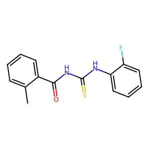 N-[(2-fluorophenyl)carbamothioyl]-2-methylbenzamide structure
