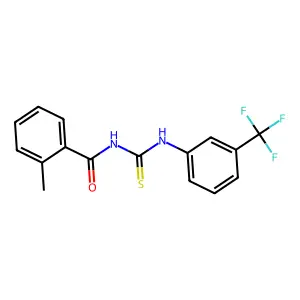 2-methyl-N-[[3-(trifluoromethyl)phenyl]carbamothioyl]benzamide structure