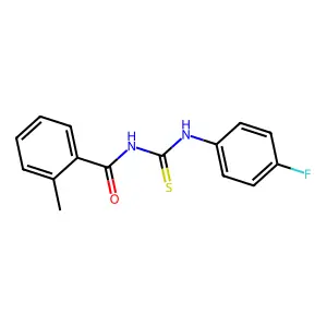 N-[(4-fluorophenyl)carbamothioyl]-2-methylbenzamide structure