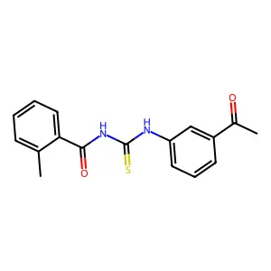 N-[(3-acetylphenyl)carbamothioyl]-2-methylbenzamide structure