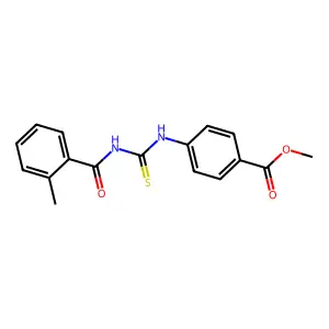 Methyl 4-({[(2-methylbenzoyl)amino]carbothioyl}amino)benzoate structure