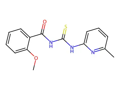 2-methoxy-N-[(6-methylpyridin-2-yl)carbamothioyl]benzamide structure