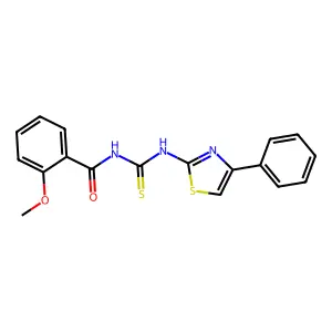 1-(2-Methoxy-benzoyl)-3-(4-phenyl-thiazol-2-yl)-thiourea structure