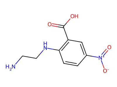 2-(2-Aminoethylamino)-5-nitrobenzoic acid structure