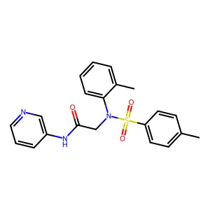 N-Pyridin-3-yl-2-[(toluene-4-sulfonyl)-o-tolyl-amino]-acetamide structure