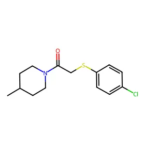 2-(4-Chlorophenyl)sulfanyl-1-(4-methylpiperidin-1-yl)ethanone structure