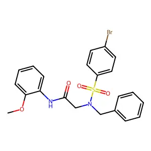 2-{[(4-bromophenyl)sulfonyl]benzylamino}-N-(2-methoxyphenyl)acetamide structure
