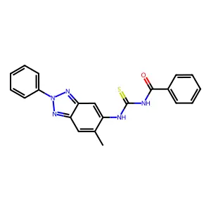 1-Benzoyl-3-(6-methyl-2-phenyl-2H-benzotriazol-5-yl)-thiourea structure