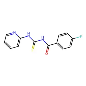 4-fluoro-N-(pyridin-2-ylcarbamothioyl)benzamide structure