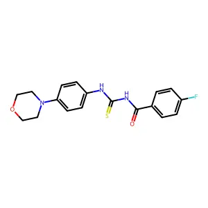 4-fluoro-N-{[4-(morpholin-4-yl)phenyl]carbamothioyl}benzamide structure