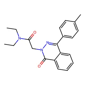 N,N-diethyl-2-[4-(4-methylphenyl)-1-oxophthalazin-2-yl]acetamide structure