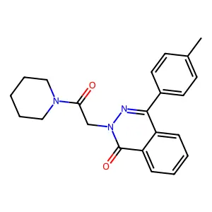 4-(4-methylphenyl)-2-[2-oxo-2-(piperidin-1-yl)ethyl]phthalazin-1(2H)-one structure