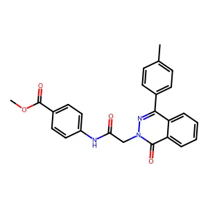 methyl 4-({[4-(4-methylphenyl)-1-oxophthalazin-2(1H)-yl]acetyl}amino)benzoate structure