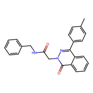 N-benzyl-2-[4-(4-methylphenyl)-1-oxophthalazin-2(1H)-yl]acetamide structure