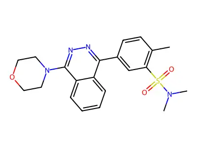 N,N,2-trimethyl-5-(4-morpholin-4-ylphthalazin-1-yl)benzenesulfonamide structure