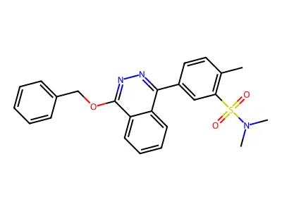 5-[4-(benzyloxy)phthalazin-1-yl]-N,N,2-trimethylbenzenesulfonamide structure