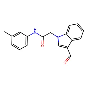 2-(3-Formyl-indol-1-yl)-N-m-tolyl-acetamide structure