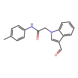 2-(3-Formyl-1H-indol-1-yl)-N-(p-tolyl)acetamide structure