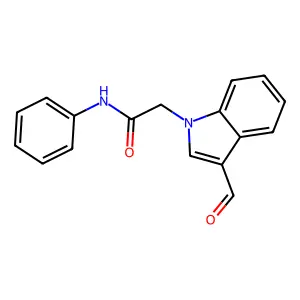2-(3-formyl-1H-indol-1-yl)-N-phenylacetamide structure