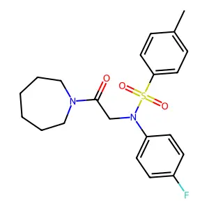 N-[2-(azepan-1-yl)-2-oxoethyl]-N-(4-fluorophenyl)-4-methylbenzenesulfonamide structure