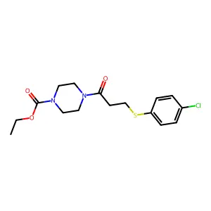 Ethyl 4-{3-[(4-chlorophenyl)sulfanyl]propanoyl}piperazine-1-carboxylate structure
