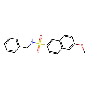 N-benzyl-6-methoxynaphthalene-2-sulfonamide structure