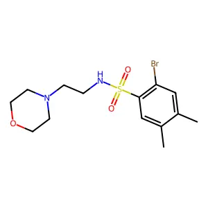 [(2-Bromo-4,5-dimethylphenyl)sulfonyl](2-morpholin-4-ylethyl)amine structure