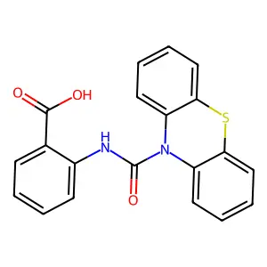 2-[(10H-phenothiazin-10-ylcarbonyl)amino]benzoic acid structure
