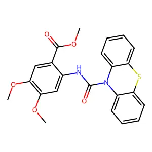 Methyl 4,5-dimethoxy-2-(phenothiazine-10-carbonylamino)benzoate structure