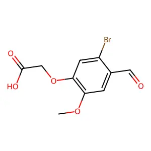 2-(5-Bromo-4-formyl-2-methoxyphenoxy)acetic acid structure