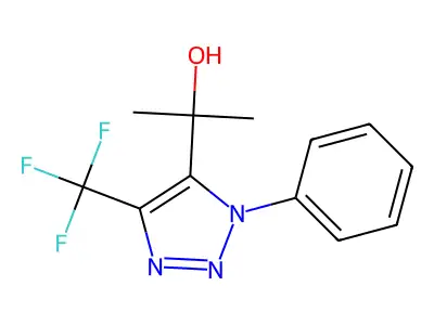 2-[3-Phenyl-5-(trifluoromethyl)triazol-4-yl]propan-2-ol structure