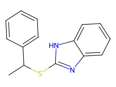 2-((1-phenylethyl)thio)-1H-benzo[d]imidazole structure