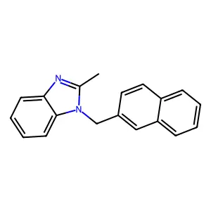 2-Methyl-1-(naphthalen-2-ylmethyl)benzimidazole structure