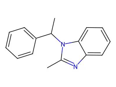 2-methyl-1-(1-phenylethyl)-1H-benzimidazole structure