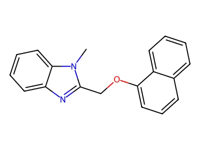 1-methyl-2-((naphthalen-1-yloxy)methyl)-1H-benzo[d]imidazole structure