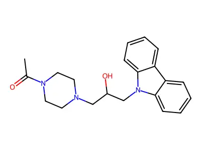 1-[4-(3-Carbazol-9-yl-2-hydroxypropyl)piperazin-1-yl]ethanone structure