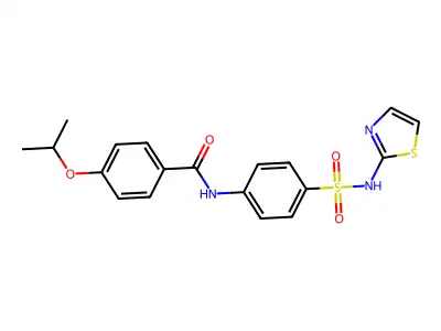 4-isopropoxy-N-{4-[(1,3-thiazol-2-ylamino)sulfonyl]phenyl}benzamide structure