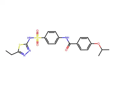 N-(4-(N-(5-ethyl-1,3,4-thiadiazol-2-yl)sulfamoyl)phenyl)-4-isopropoxybenzamide structure