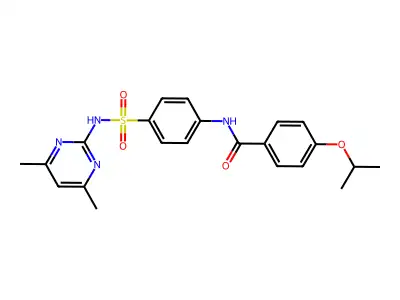 N-(4-(N-(4,6-dimethylpyrimidin-2-yl)sulfamoyl)phenyl)-4-isopropoxybenzamide structure
