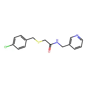 2-[(4-chlorophenyl)methylsulfanyl]-N-(pyridin-3-ylmethyl)acetamide structure