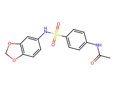 N-[4-(1,3-benzodioxol-5-ylsulfamoyl)phenyl]acetamide structure