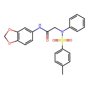 N-(1,3-benzodioxol-5-yl)-2-(N-(4-methylphenyl)sulfonylanilino)acetamide structure