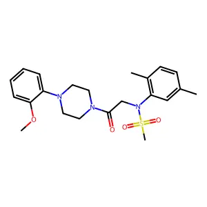 N-(2,5-dimethylphenyl)-N-{2-[4-(2-methoxyphenyl)piperazin-1-yl]-2-oxoethyl}methanesulfonamide structure