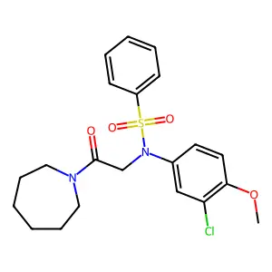 N-[2-(azepan-1-yl)-2-oxoethyl]-N-(3-chloro-4-methoxyphenyl)benzenesulfonamide structure