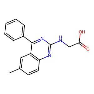 2-[(6-Methyl-4-phenylquinazolin-2-yl)amino]acetic acid structure