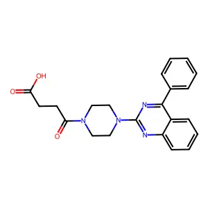 4-Oxo-4-[4-(4-phenylquinazolin-2-yl)piperazin-1-yl]butanoic acid structure