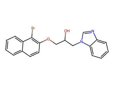 1-(Benzimidazol-1-yl)-3-(1-bromonaphthalen-2-yl)oxypropan-2-ol structure