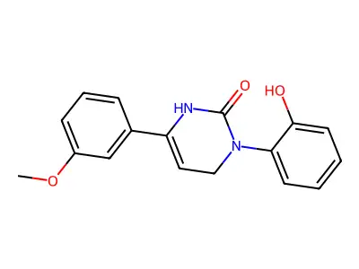 3-(2-Hydroxyphenyl)-6-(3-methoxyphenyl)-1,4-dihydropyrimidin-2-one structure