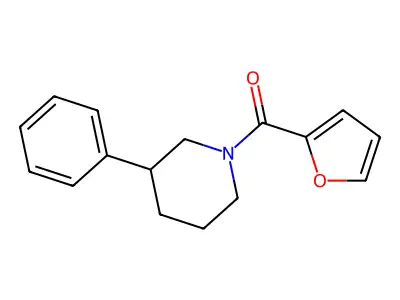 Furan-2-yl(3-phenylpiperidin-1-yl)methanone structure