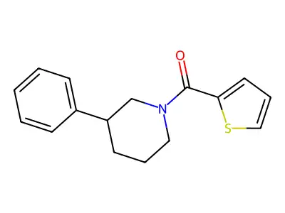 3-Phenyl-1-(2-thienylcarbonyl)piperidine structure
